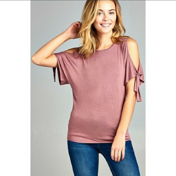 🎉🎉 Dusty Mauve Cold Shoulder - Picture 2 of 5